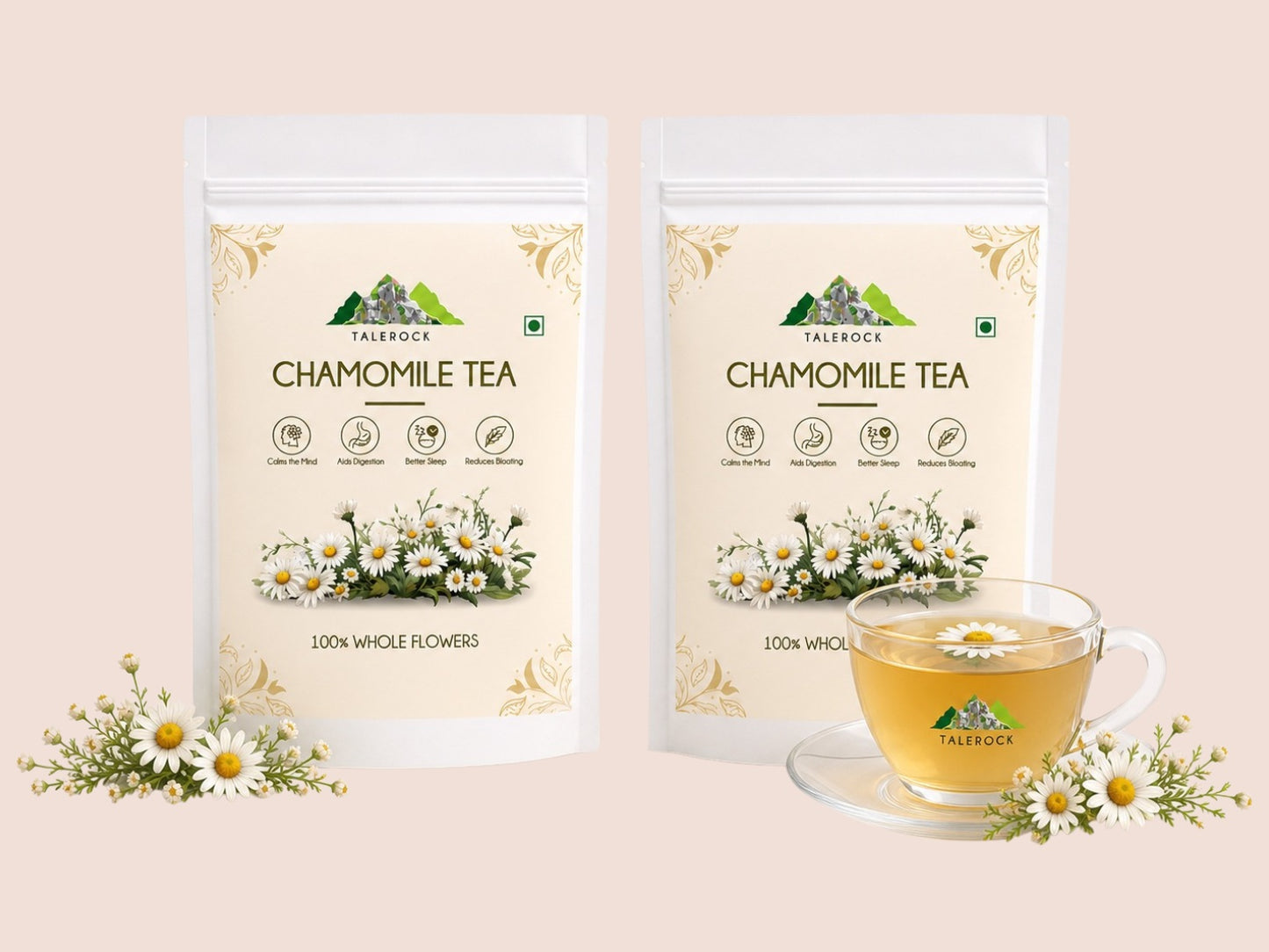 Pure Chamomile Tea| Naturally Caffeine Free Herbal Tea | Talerock